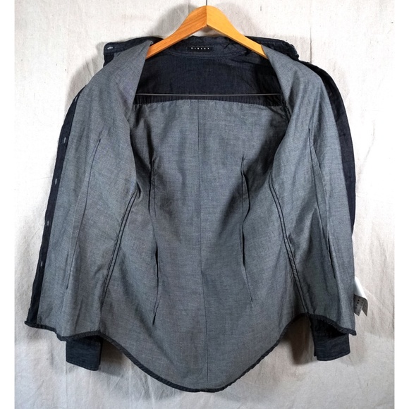 Sisley Women XS Cotton Denim Blouse - Picture 3 of 16